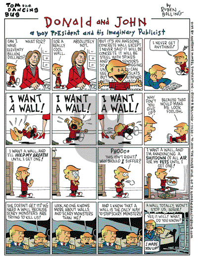 Tom the Dancing Bug on Monday January 7, 2019 Comic Strip