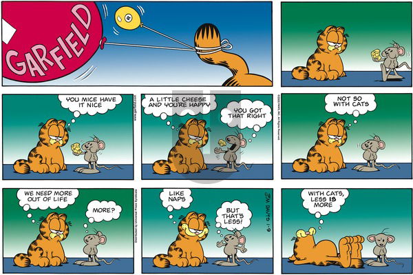 Garfield on Sunday January 9, 2005 Comic Strip