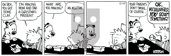 Calvin and Hobbes on Monday December 22, 1986 Comic Strip