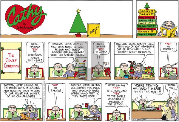 Cathy Classics on Sunday December 7, 2003 Comic Strip