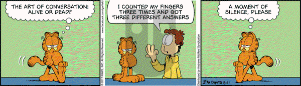 Garfield on Monday August 21, 2017 Comic Strip