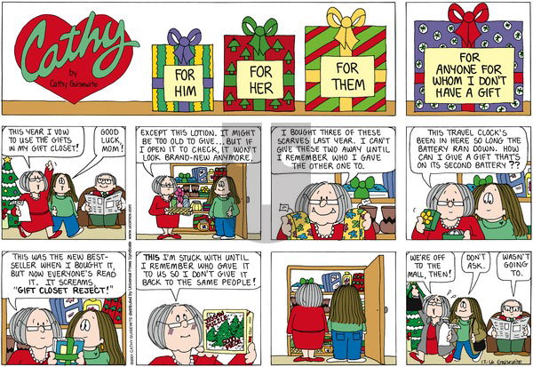 Cathy Classics on Sunday December 16, 2012 Comic Strip
