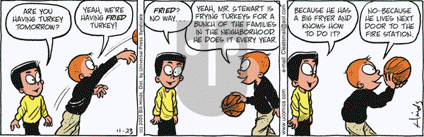 Cleats on Wednesday November 23, 2005 Comic Strip
