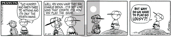 Peanuts on Tuesday March 27, 1962 Comic Strip