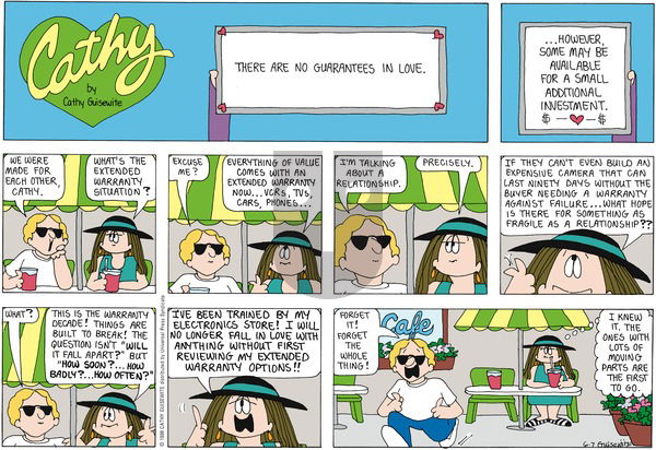 Cathy Classics on Sunday June 7, 1998 Comic Strip
