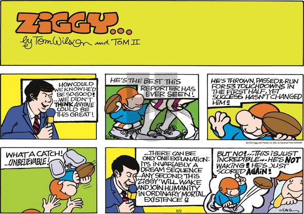 Ziggy on Sunday August 9, 2009 Comic Strip