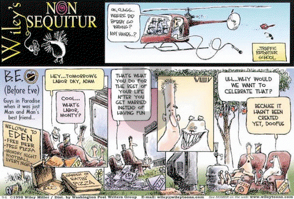Non Sequitur on Sunday September 6, 1998 Comic Strip