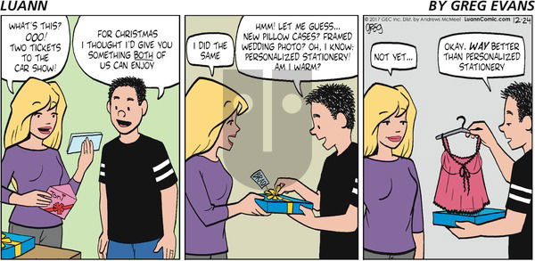 Luann on Sunday December 24, 2017 Comic Strip