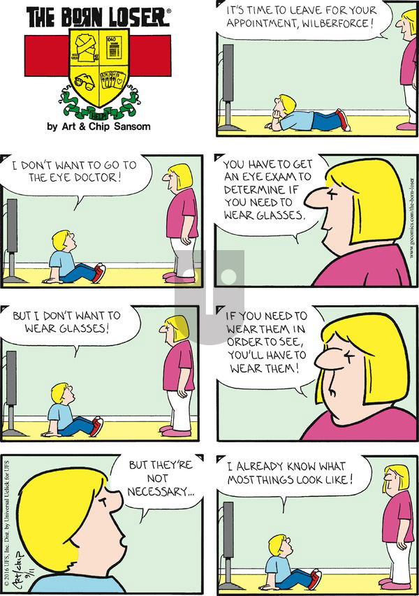 The Born Loser on Sunday September 11, 2016 Comic Strip
