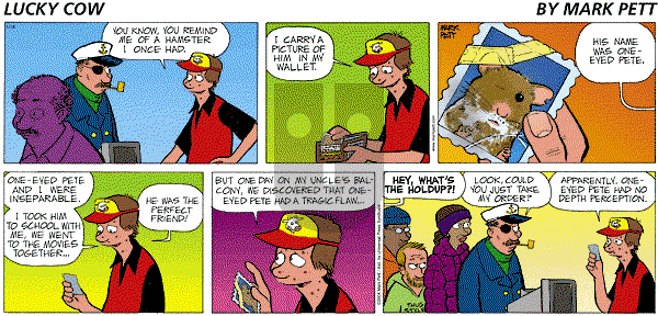 Lucky Cow on Sunday January 18, 2004 Comic Strip