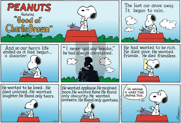 Peanuts on Sunday September 30, 2001 Comic Strip