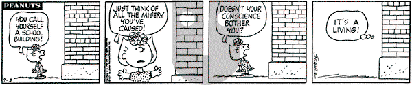 Peanuts on Tuesday September 3, 1974 Comic Strip