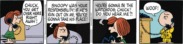 Peanuts - Wednesday July 31, 2024 Comic Strip