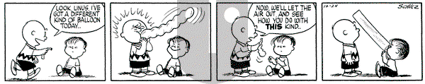 Peanuts on Friday December 24, 1954 Comic Strip