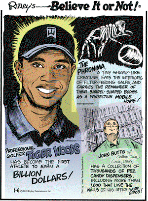 Ripley's Believe It or Not on Wednesday January 6, 2010 Comic Strip