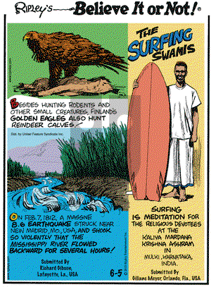 Ripley's Believe It or Not on Saturday June 5, 2010 Comic Strip