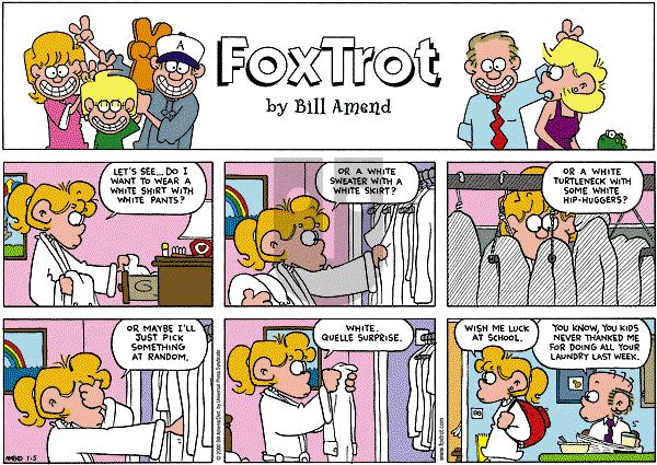 FoxTrot - Sunday January 5, 2003 Comic Strip