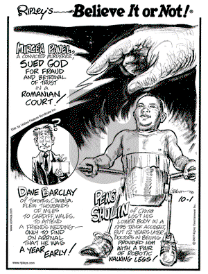 Ripley's Believe It or Not on Monday October 1, 2007 Comic Strip