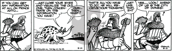 Alley Oop on Thursday August 31, 1978 Comic Strip