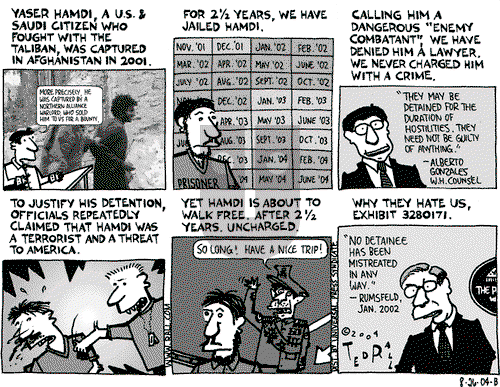 Ted Rall on Saturday August 28, 2004 Comic Strip