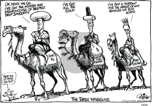 Pat Oliphant on Sunday February 6, 2000 Comic Strip