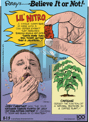 Ripley's Believe It or Not on Tuesday August 13, 2019 Comic Strip