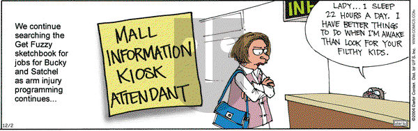 Get Fuzzy on Thursday December 2, 2004 Comic Strip