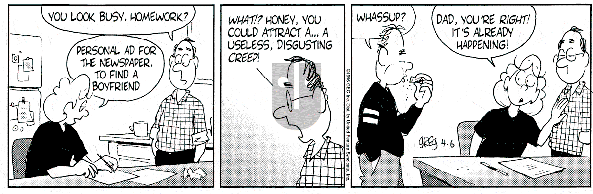 Luann - Saturday April 6, 1996 Comic Strip