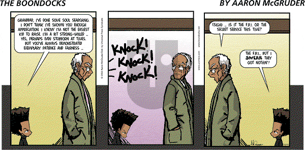 The Boondocks - Sunday December 15, 2002 Comic Strip