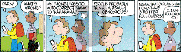 Drabble on Saturday September 13, 2014 Comic Strip