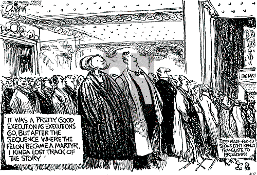 Pat Oliphant on Tuesday April 17, 2001 Comic Strip