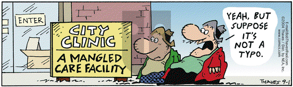 Frank and Ernest on Wednesday September 1, 2004 Comic Strip