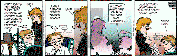 Doonesbury on Saturday February 10, 2018 Comic Strip