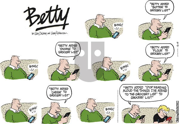 Betty - Sunday December 10, 2023 Comic Strip