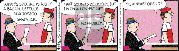 The Born Loser on Wednesday April 9, 2014 Comic Strip