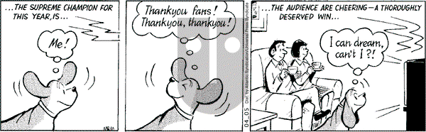 Fred Basset on Saturday April 5, 2008 Comic Strip