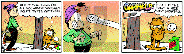 Garfield on Saturday January 11, 1992 Comic Strip