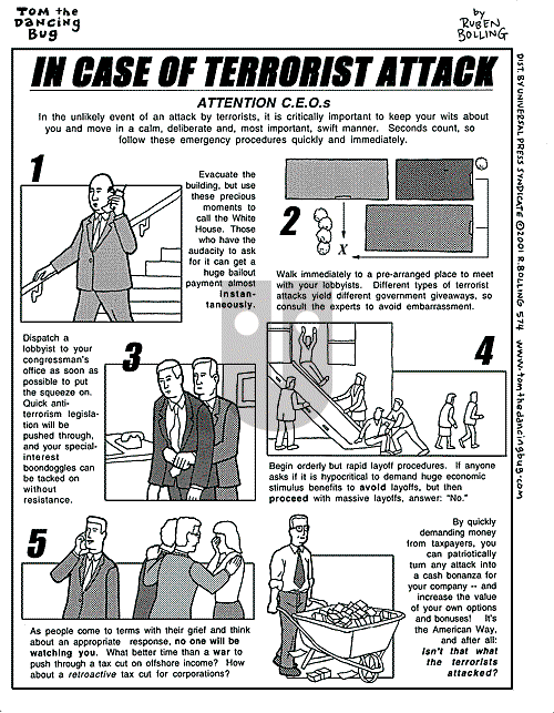 Tom the Dancing Bug on Saturday November 24, 2001 Comic Strip