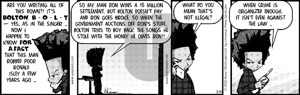 The Boondocks on Thursday October 11, 2007 Comic Strip