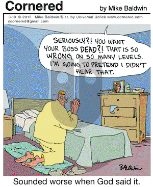 Cornered on Thursday March 19, 2015 Comic Strip