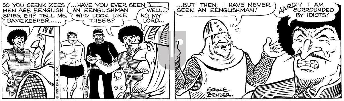 Alley Oop - Tuesday September 2, 1997 Comic Strip