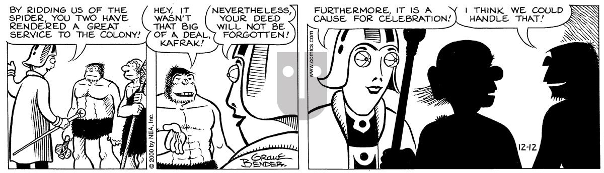Alley Oop - Tuesday December 12, 2000 Comic Strip