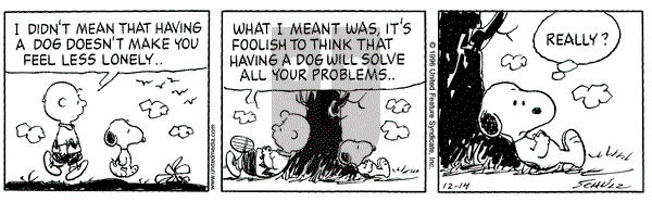 Peanuts on Saturday December 14, 1996 Comic Strip