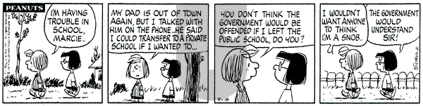 Peanuts on Thursday September 16, 1976 Comic Strip