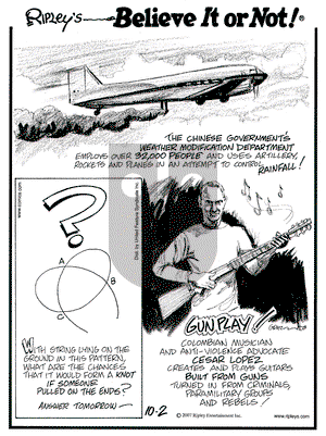 Ripley's Believe It or Not on Tuesday October 2, 2007 Comic Strip
