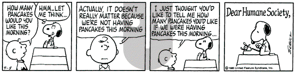 Peanuts - Friday September 5, 1980 Comic Strip