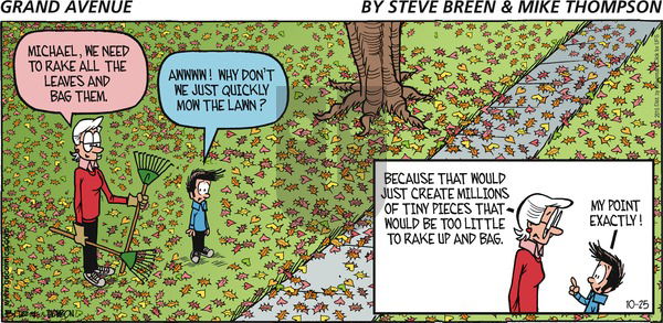 Grand Avenue on Sunday October 25, 2015 Comic Strip