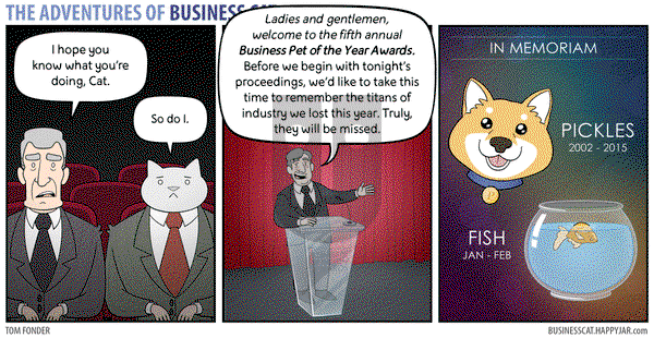 The Adventures of Business Cat on Monday August 15, 2016 Comic Strip