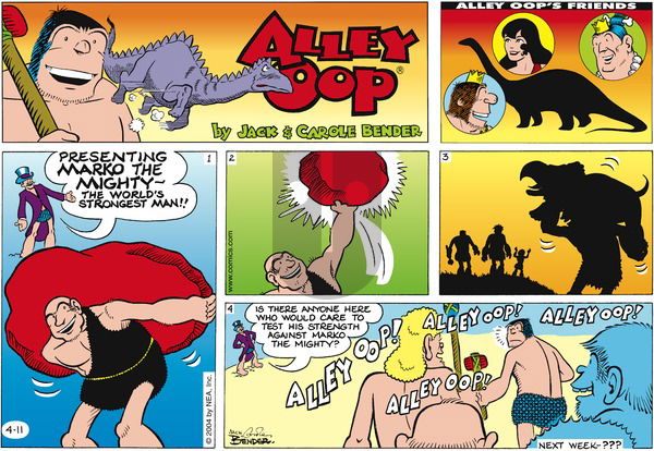 Alley Oop on Sunday April 11, 2004 Comic Strip