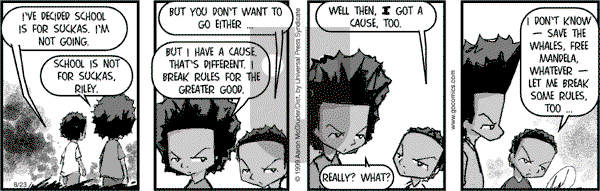 The Boondocks on Wednesday March 26, 2014 Comic Strip